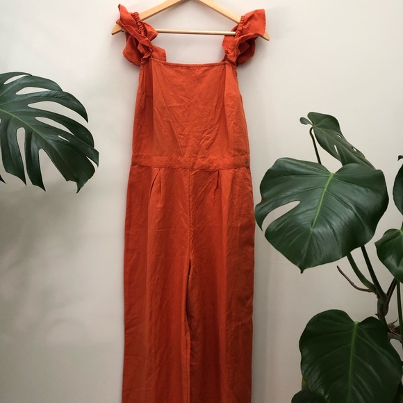 NWT Roxy Summertime Sadness Linen Wideleg Jumpsuit - Picture 6 of 9